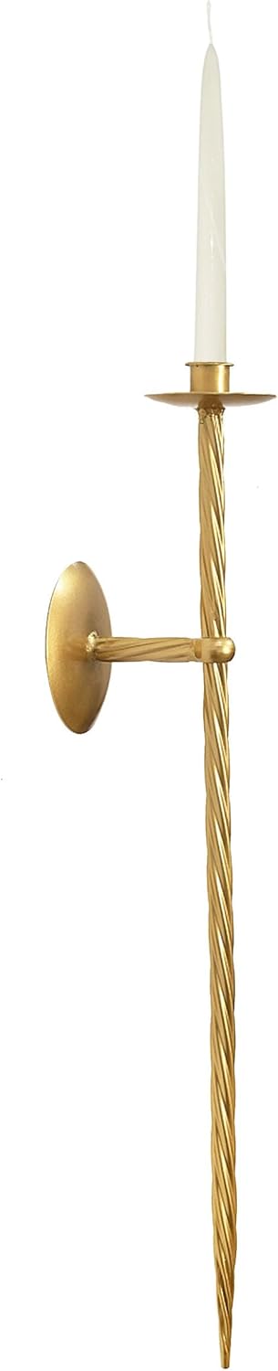 Metal Wall Candle Sconce Holder Set of 2 Wall Mount Candle Holders Modern Wall Candle Sconces Hanging for Living Room Farmhouse Fireplace Wedding 16.5"×5"×3" (Black)