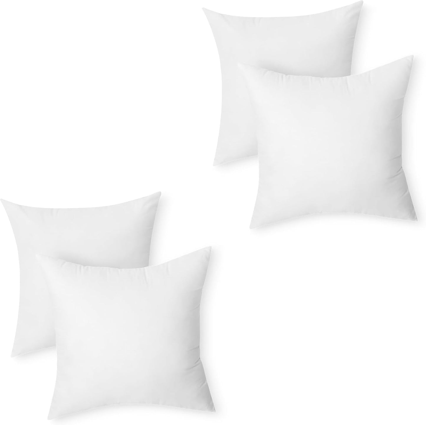 Amazon Basics Square Hypoallergenic Pillow Insert, Down Alternative Fiberfill, Sofa Bed Couch Decorative Stuffer, 18", 2-Pack