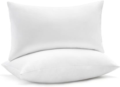 puredown® Euro Pillow Inserts 24 x 24 (Pack of 2, White), Feather Down Pillow Stuffer, White Throw Pillows for Bed, Couch, and Cushion