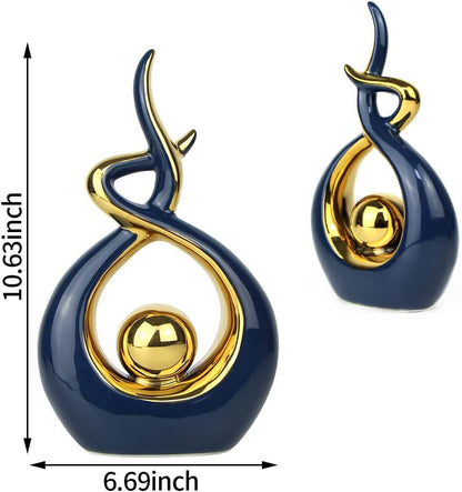 Norrclp Home Decor Modern Abstract Art Ceramic Statue Table Decorations for Dining Room Living Room Office Centerpiece