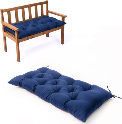 Waterproof & Sun-Resistant Outdoor Bench Cushion - Universal Fit for Patio Chairs, Swing Seats.Lounger Seat Cushions Outdoor Loveseat Bench Seat Pads (Navy,39.4 X 19.7 Inch)