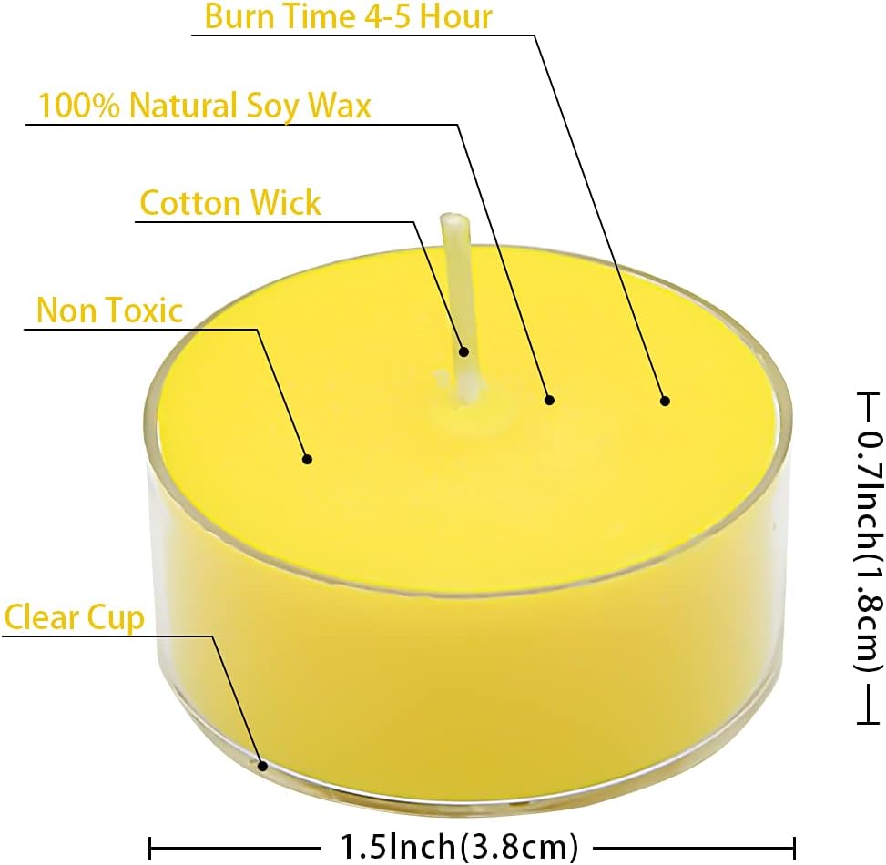 DEYBBY Natural Scented Soy Wax Tealight Candles Bulk, Romantic Rose Aromatherapy Luxury Tea Candle Set of 12-4 Hour Burn Time|Great for Valentine's Day, Birthday