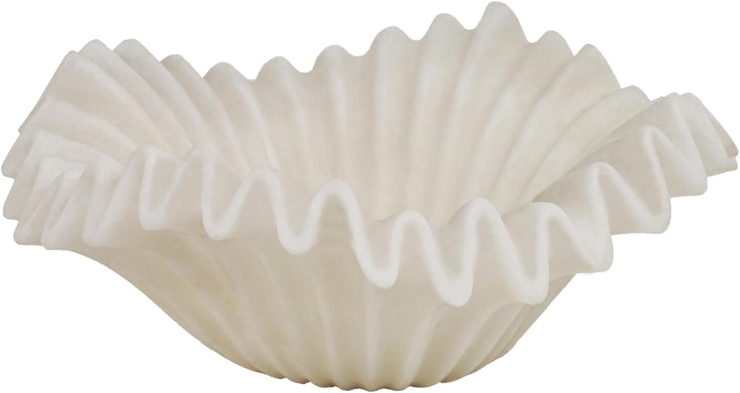 Braxio White Decorative Bowl with Sand Finish - Key Holder Bowl for Entryway Table, Modern Fruit Bowl for Kitchen Counter, Centerpiece Catch-All Bowl 10.5 x 10 x 5.5 Inch