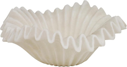 Braxio White Decorative Bowl with Sand Finish - Key Holder Bowl for Entryway Table, Modern Fruit Bowl for Kitchen Counter, Centerpiece Catch-All Bowl 10.5 x 10 x 5.5 Inch