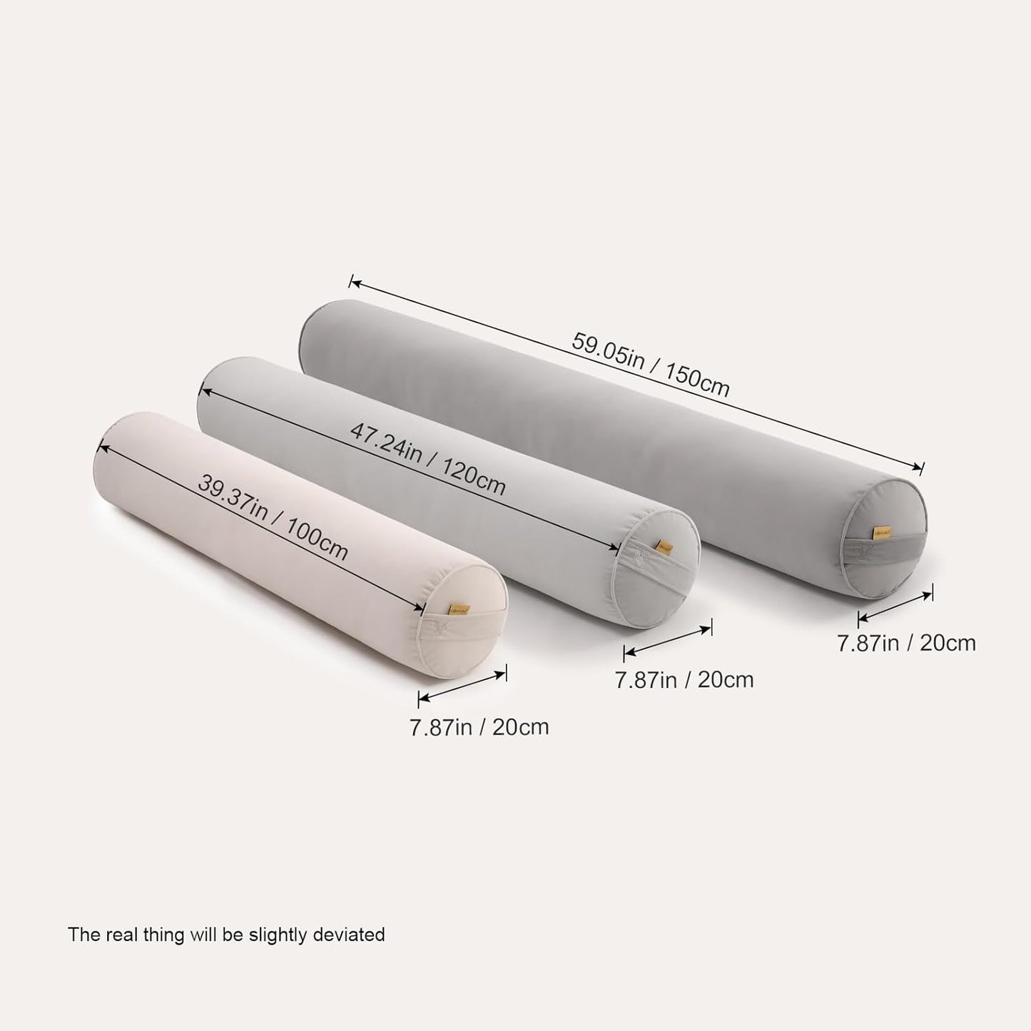 Body Pillow for Adults,Long Round Pillow,Big Cylindrical Pillow,Large Full Bolster Pillows for Side Sleepers (Steel Gray, 47.24"*7.87")