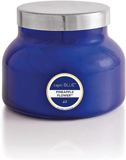 Capri Blue Scented Candles - Soy Candle Wax Blend - Jar Candles - Blue Candle Gifts for Women & Men - Luxury Candles for Home Scented with Citrus, White Musk & Patchouli - Blue Jean (19 oz)