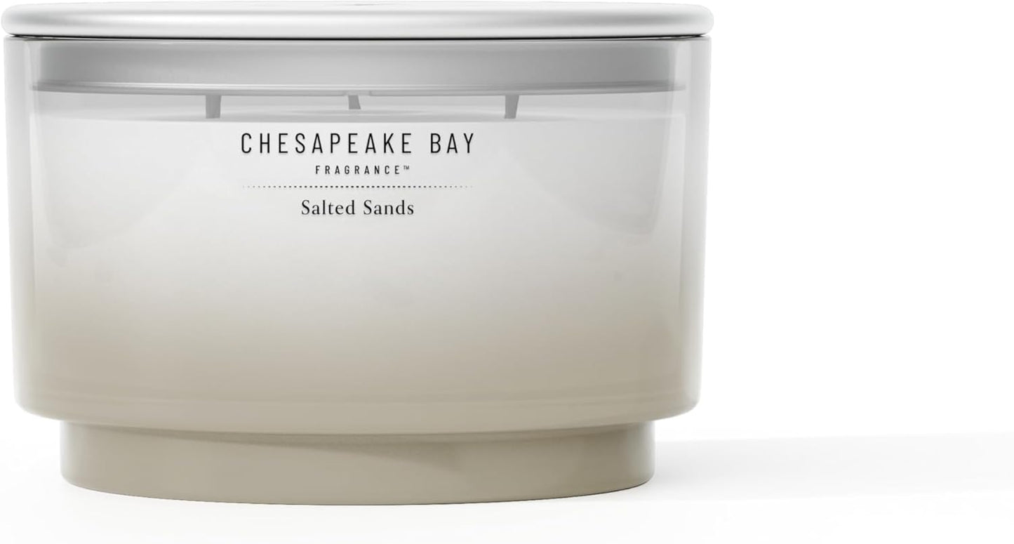 Chesapeake Bay, 11oz Marine Drift Scented Candle, Mood Evoking Fragrance, Textured Sea Glass-Inspired Jar, Premium Soy Blend Wax with Essential Oils, Coastal Fragrance for Home Décor or Gifting