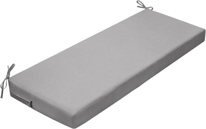 idee-home Outdoor Bench Cushion Waterproof, Bench Cushions for Outdoor Furniture, Patio Porch Swing Replacement Seat Pad with Ties for Garden Backyard, 48 x 18 Inch Red