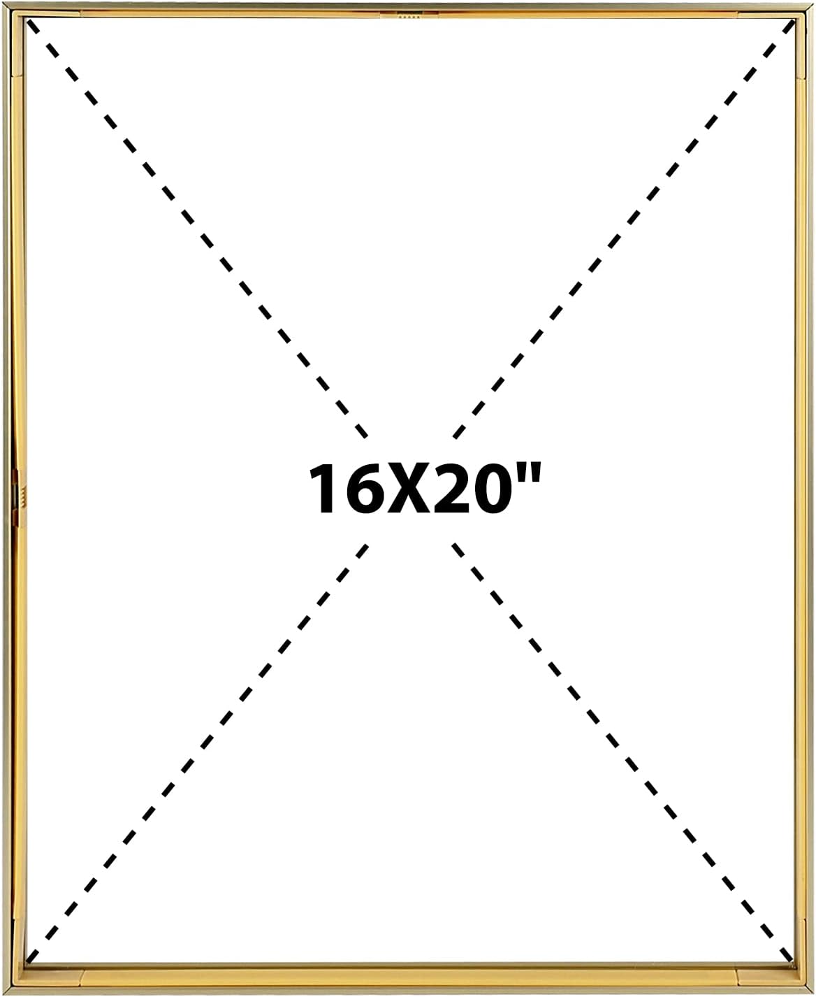 Frametory, Floating Picture Frame 12x16 - Black Aluminum Metal Photo Frame - Real Glass of Front - for Wall Mount Display