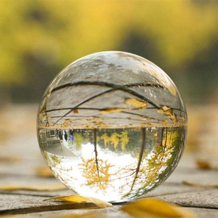 CHENGXINWENHUA Decorative Orbs for Bowls and Vases Set of 1，Diameter 3" Crystal Sphere Ball,Camera Sphere and Photography Orb (Green-1)
