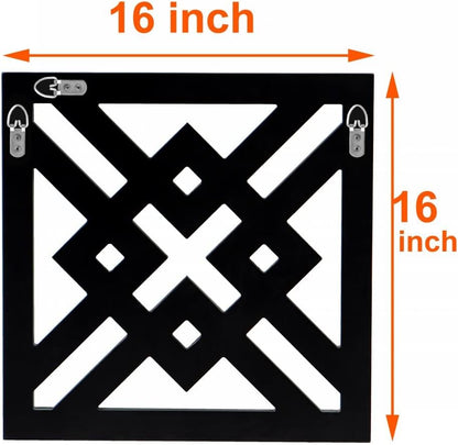 QMDECOR 2 Pack Silver Mirrored Square Wall-Mounted Mirrors Modern Glam Accent Decor for Home