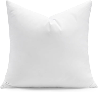 puredown® Euro Pillow Inserts 24 x 24 (Pack of 2, White), Feather Down Pillow Stuffer, White Throw Pillows for Bed, Couch, and Cushion