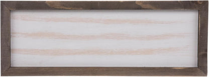 Hobby Lobby Unfinished Rustic Wood Wall Decor Sign, 14 7/8" x 5 1/2" inches (37.78 x 13.97 cm), Whitewash Interior, Brown Frame, DIY Craft Project