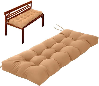 Bench Cushion, Patio Furniture Cushions with Ties, Soft Bench Cushions for Indoor/Outdoor Furniture Kitchen&Dining (Black, 39 * 19.7in)