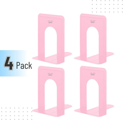 Mr. Pen- Book Ends, Black, 4 Pack, Heavy Duty Metal Bookends for Shelves, Book Holders for Shelves, Metal Bookends