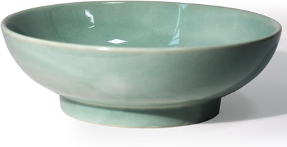 10" Decorative Bowl,Ceramic Fruit Bowl for Kitchen Counter,Coffee Table, Dining Room,Table Centerpiece Bowel,Entryway Key Holder & Jewelry Organizer (Ocean Blue)