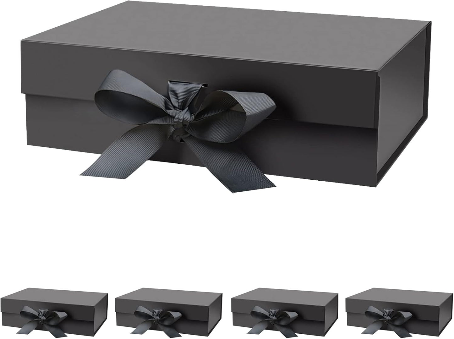 DaiUni 10.5"X7.5"X3.1" Pink Magnetic Gift Box with Lid and Ribbon for Presents