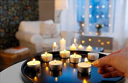 Zion Judaica Premium Unscented Tealight Candles Set Smokeless Multi-Pack Tea Candles Dripless Clean Burning Tea Lights Long Lasting Candlelight for Home Décor Religious Ceremonies (4 Hour, 100, Count)