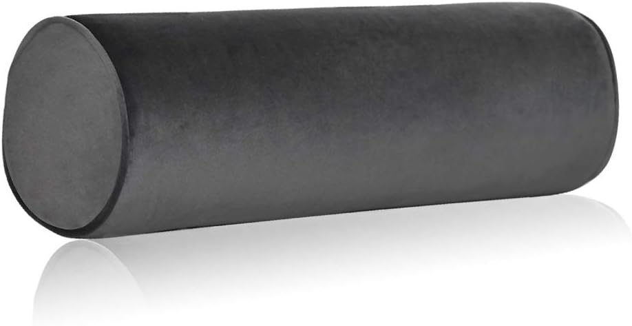 Tinbolunce Memory Foam Roll Pillow for Knee/Leg/Neck - Full Moon Bolster/Round Cylinder Pillow for Sleeping on Side or Back - Removable Cooling Cover Length 18" x 6" Diameter (Navy Blue)