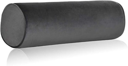 Tinbolunce Memory Foam Roll Pillow for Knee/Leg/Neck - Full Moon Bolster/Round Cylinder Pillow for Sleeping on Side or Back - Removable Cooling Cover Length 18" x 6" Diameter (Navy Blue)