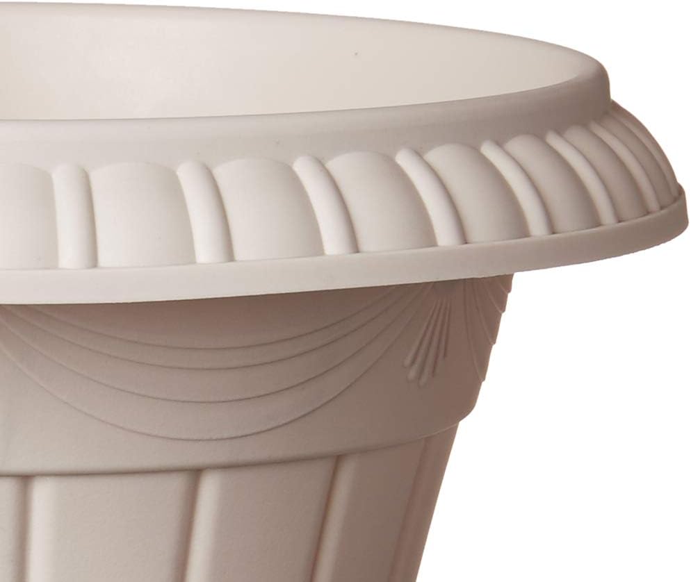 Arcadia Garden Products PL10CP Classic Traditional Plastic Urn Planter Indoor/Outdoor, 15" x 13", Brushed Copper