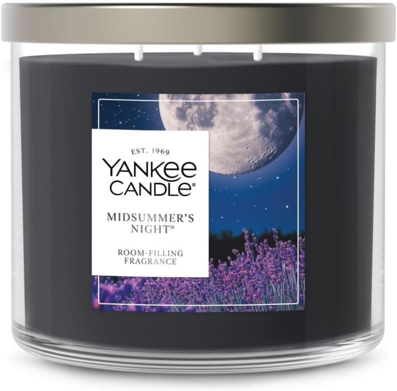 Yankee Candle Large Tumbler Scented Candle with up to 80 Hour Burn Time, Premium Plant Wax Blend for Consistent Burn, 20 oz Tumbler Candle with Room Filling Fragrance, Midsummer's Night