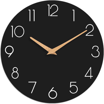 cicininc Wall Clock, Gray Silent Non-Ticking, Decorative Battery Operated Wall Clocks for Bedroom, Kitchen, Home, Office, School, Hotel (8 Inch)