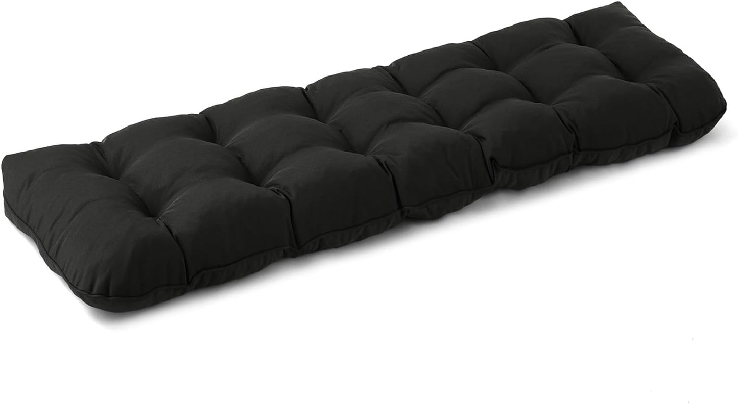 IPYNBAP Outdoor Bench Cushion, 48x18x5 Inch, Waterproof Bench Cushion for Outdoor/Indoor Furniture, Tufted Patio Bench Seat Cushion, Fade Resistant Outdoor Cushions for Porch Swing Couch, Navy Blue