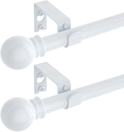 GXOACKJ Curtain Rods for windows 32-48 inch, 5/8 inch Decorative Curtain Rod Set, Matte Black Splicing Heavy Duty Metal Curtain Rod with Brackets