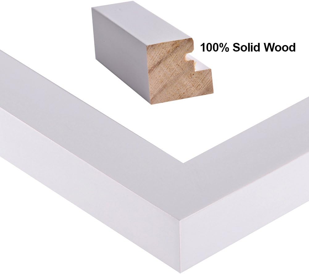 RPJC 5x7 Picture Frames Made of Solid Wood High Definition Glass for Table Top Display and Wall Mounting Photo Frame Black