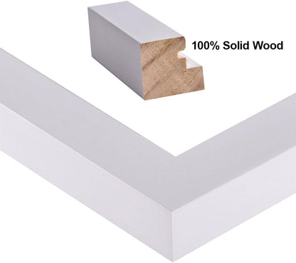 RPJC 5x7 Picture Frames Made of Solid Wood High Definition Glass for Table Top Display and Wall Mounting Photo Frame Black