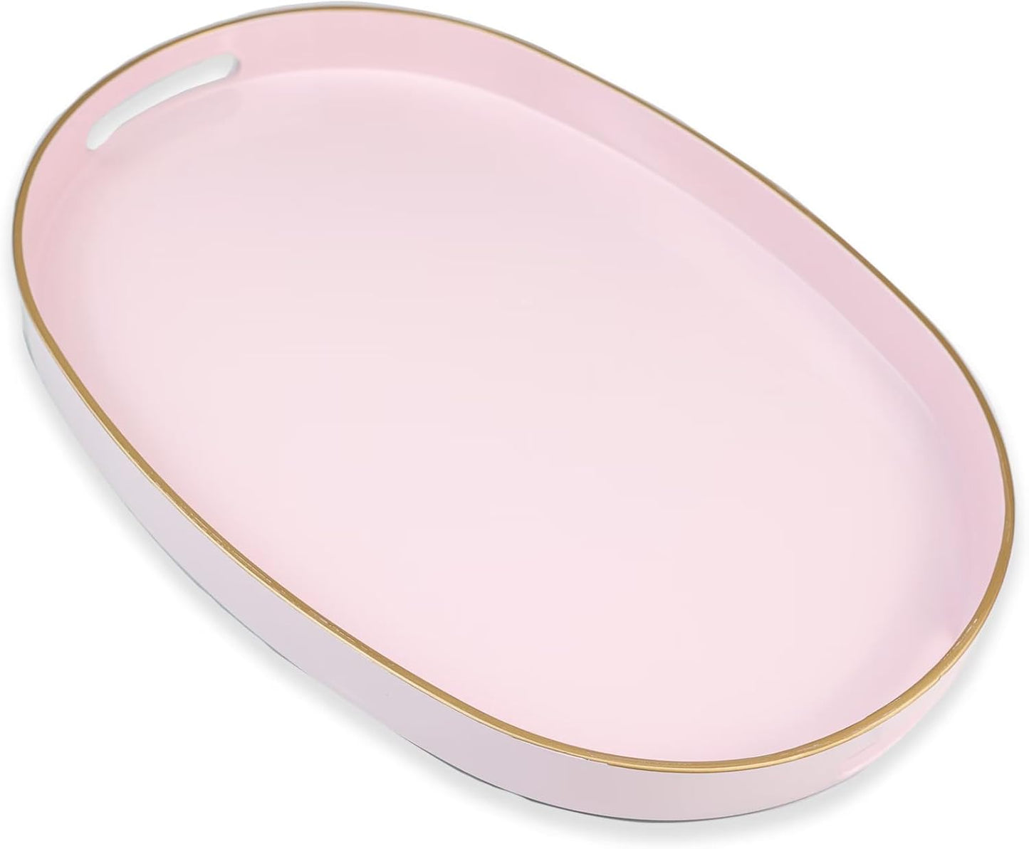 Green Decorative Tray with Handles, Versatile Serving Tray for Coffee Table, Ottoman, Ideal for Serving, Displaying, Organizing, 15.7"*10.2"*1.57"