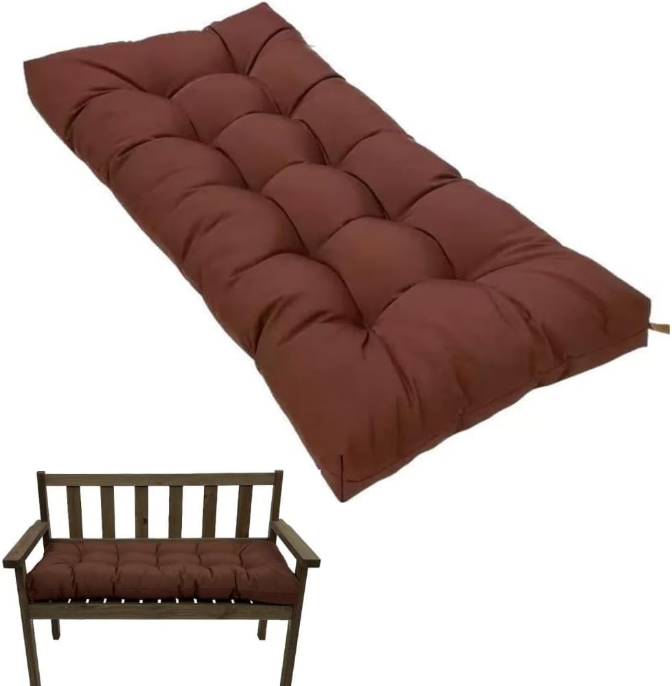 Bench Cushions for Indoor Furniture,Tufted Patio Bench Seat Cushion, Swing Seat Cushion,Garden Loveseat Cushions,Outdoor Cushions for Lounger Garden Furniture Patio (Navy Blue, 39.3x19.7)
