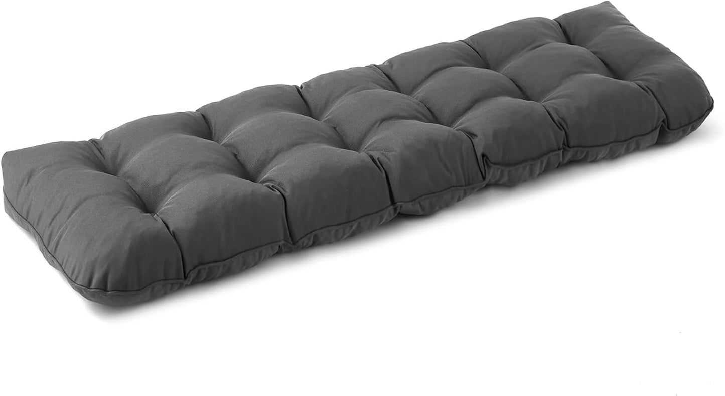 IPYNBAP Outdoor Bench Cushion, 48x18x5 Inch, Waterproof Bench Cushion for Outdoor/Indoor Furniture, Tufted Patio Bench Seat Cushion, Fade Resistant Outdoor Cushions for Porch Swing Couch, Navy Blue