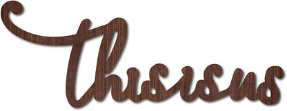 CREATCABIN Cutout Sign Family Letter Wooden Wall Art Decor Wood Word Sculpture Signs Rustic Farmhouse for Housewarming Home Front Door Entryway Wall Decoration, Brown, 11.9 x 5.5inch