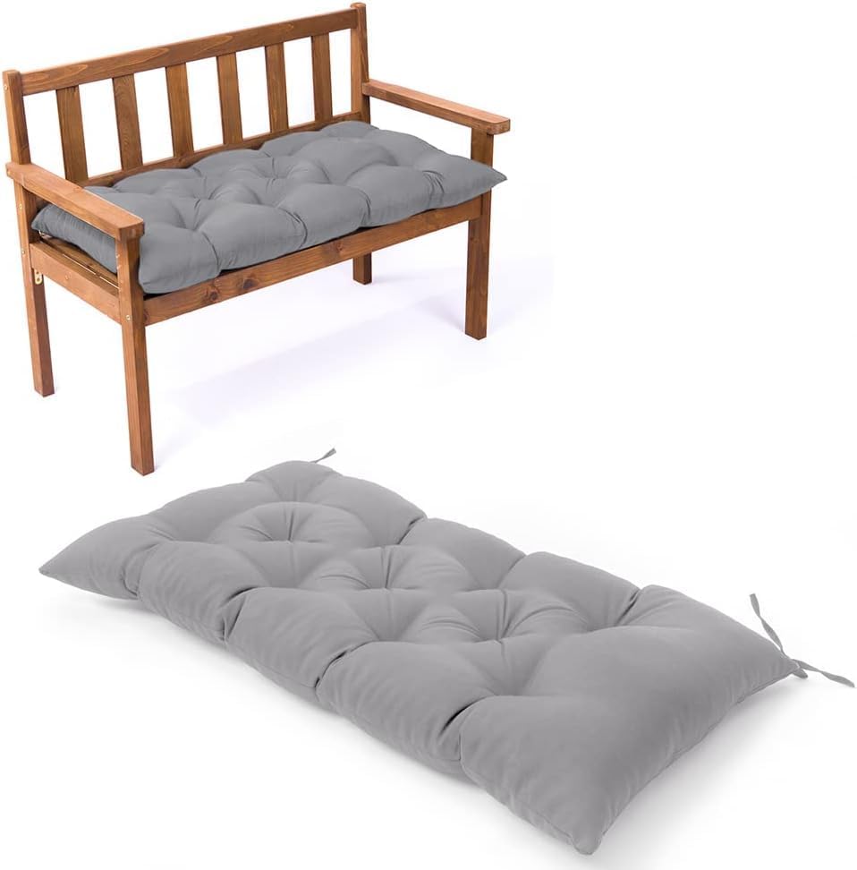 Waterproof & Sun-Resistant Outdoor Bench Cushion - Universal Fit for Patio Chairs, Swing Seats.Lounger Seat Cushions Outdoor Loveseat Bench Seat Pads (Navy,39.4 X 19.7 Inch)