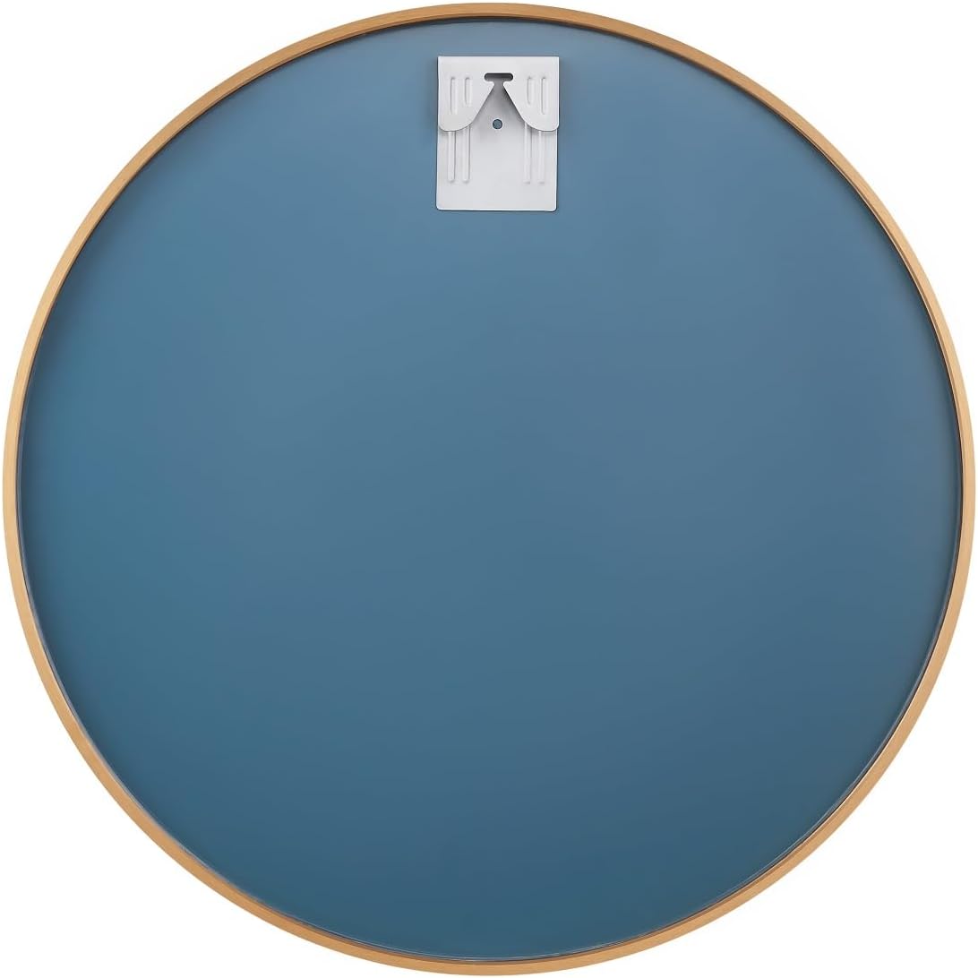 Itrue 12 Inch Small Round Decorative Wall Mirror, HD Silver-Coated Glass with Brushed Black Metal Frame, Minimalist Modern Accent Mirror for Vanity, Narrow Walls, Bathroom, Bedroom & Entryway