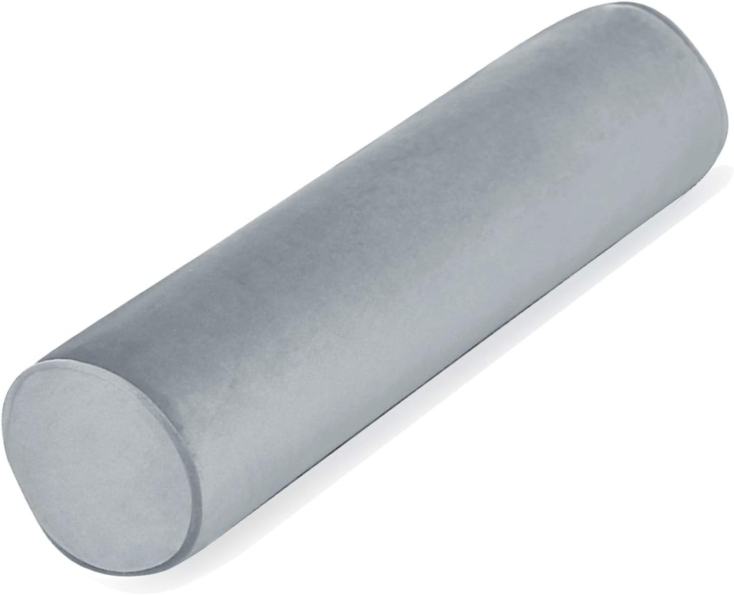 Tinbolunce Memory Foam Roll Pillow for Knee/Leg/Neck - Full Moon Bolster/Round Cylinder Pillow for Sleeping on Side or Back - Removable Cooling Cover Length 18" x 6" Diameter (Navy Blue)