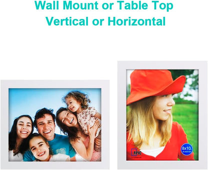 RPJC 5x7 Picture Frames Made of Solid Wood High Definition Glass for Table Top Display and Wall Mounting Photo Frame Black