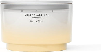 Chesapeake Bay, 11oz Marine Drift Scented Candle, Mood Evoking Fragrance, Textured Sea Glass-Inspired Jar, Premium Soy Blend Wax with Essential Oils, Coastal Fragrance for Home Décor or Gifting