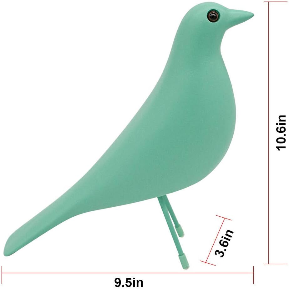 Mid Century Sculpture House Bird - Office Decor Desk Dove Ornament Arts Gift Replica (Yellow)