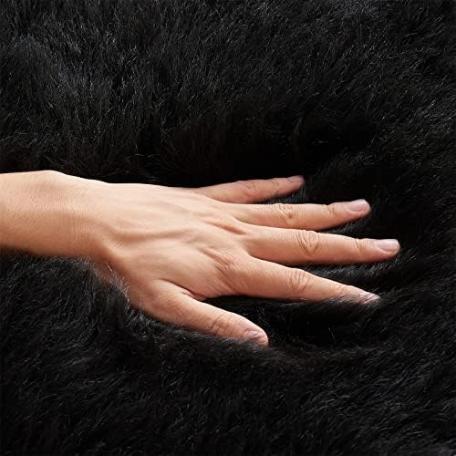 EasyJoy Ultra Soft Fluffy/Fuzzy Shaggy Area Rug Faux Fur Chair Cover Seat Pad for Bedroom Floor Sofa Living Room (2 x 6 ft Sheepskin, Beige)