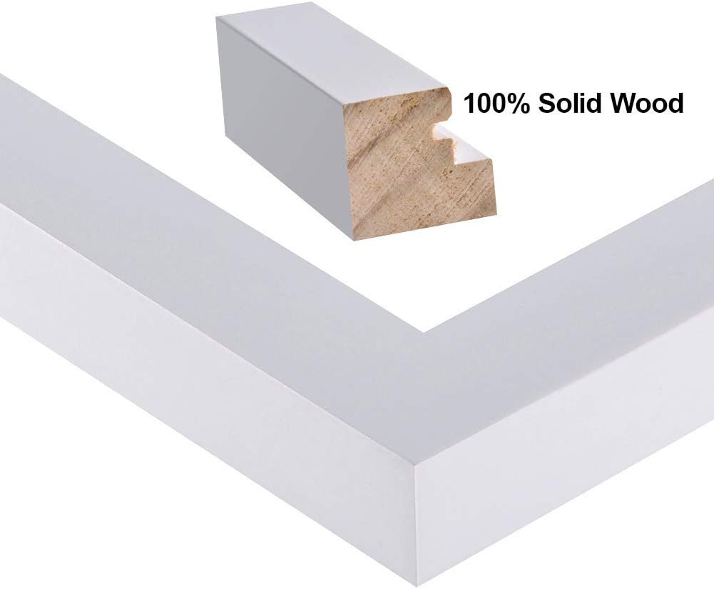 RPJC 5x7 Picture Frames Made of Solid Wood High Definition Glass for Table Top Display and Wall Mounting Photo Frame Black