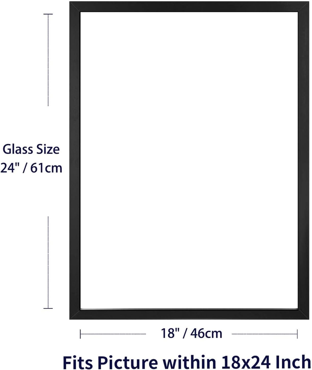 ONE WALL 11x14 Inch Floating Frame, Black Wood Double Glass Float Picture Frame Display 11x14/8x10/5x7 Inch Photos or Plant or Petal Specimens for Wall and Tabletop - Mounting Accessories Included