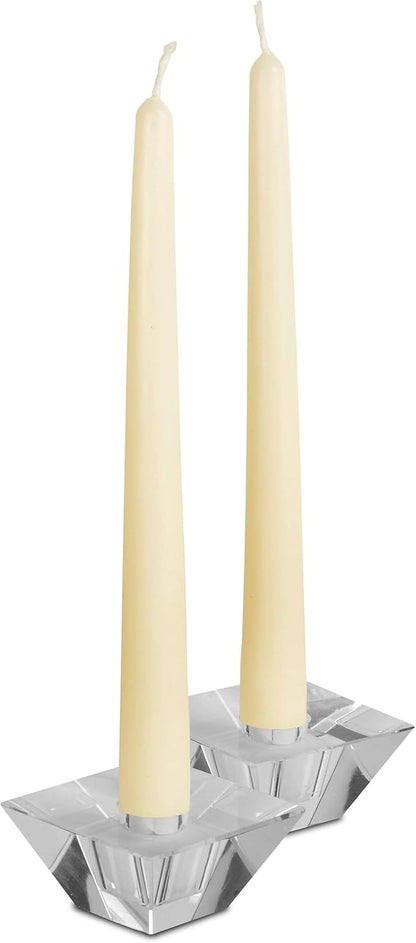 Hyoola 12 Pack Tall Taper Candles - 10 Inch Woolwhite Dripless, Unscented Dinner Candle - Paraffin Wax with Cotton Wicks - 8 Hour Burn Time
