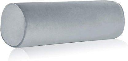 Tinbolunce Memory Foam Roll Pillow for Knee/Leg/Neck - Full Moon Bolster/Round Cylinder Pillow for Sleeping on Side or Back - Removable Cooling Cover Length 18" x 6" Diameter (Navy Blue)