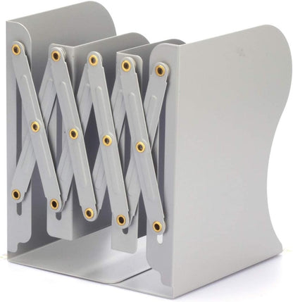 Aobopar Adjustable Book Ends, Metal Bookends for Heavy Books, Desk Book Holder for Shelves, Book Organizer for Desk, Suitable for Office, Home and School Use (Black)