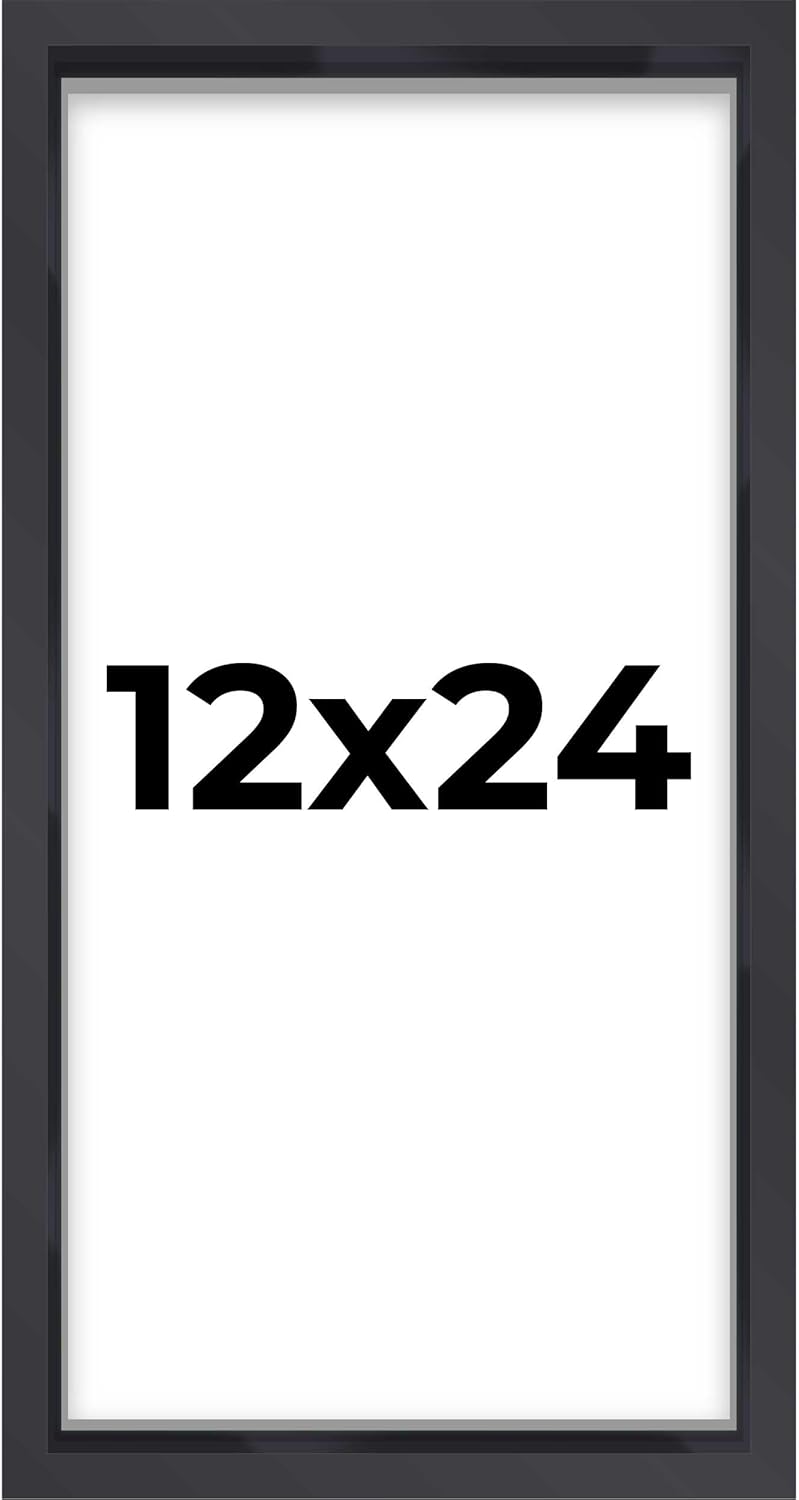 14x14 Shadow Box Black | 3/4" Depth of Usable Space | Solid Wood Pine | Includes UV Resistant Acrylic Plexiglass, Acid-Free Backing & Hanging Hardware | Made to Order in USA - Colors C