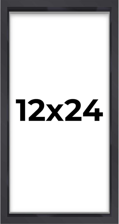 14x14 Shadow Box Black | 3/4" Depth of Usable Space | Solid Wood Pine | Includes UV Resistant Acrylic Plexiglass, Acid-Free Backing & Hanging Hardware | Made to Order in USA - Colors C