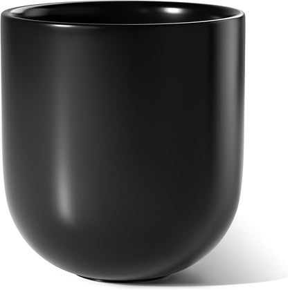LE TAUCI 12 Inch Pots for Plants, Ceramic Large Planters for Indoor Plants, Indoor Plant Pots for Home Garden Patio Office, Planter Pots with Drainage Hole and Rubber Plug, Neutral Gray